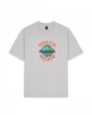 Grey Brain Dead Sound & Fury X Gulch T-Shirt | USA MBWI15274