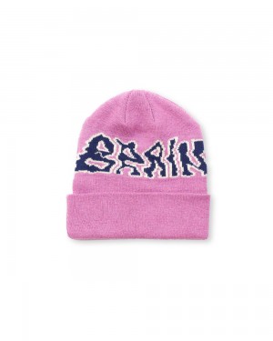 Lavender Brain Dead Prehistoric Logo Wool Beanie | USA XJYH51947