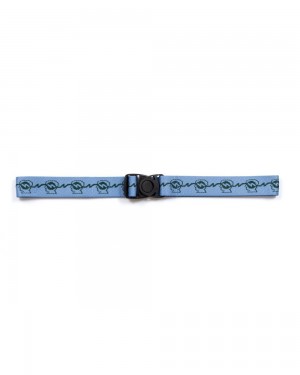 Light Blue Brain Dead Running Head Woven Belt | USA FSCW53702