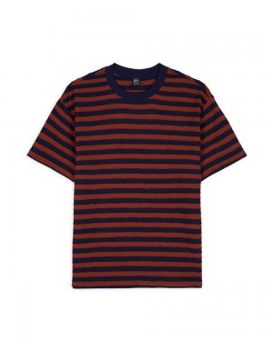 Multicolor Brain Dead Denny Blaine Striped T-Shirt | USA IXUT78560