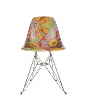 Multicolor Brain Dead X Modernica Leomi Sadler "Puzzle Flowers Harvest" Case Study® Furniture Shell Chair Homeware | USA JKSN32469