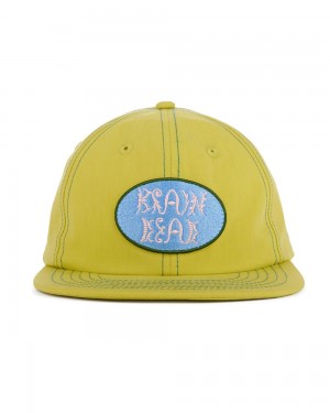 Mustard Brain Dead Bugs Lyfe 6 Panel Cap | USA MESC41296