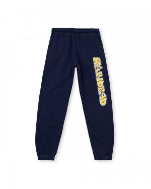 Navy Brain Dead Bubble Sweat Pant | USA YVMI62917