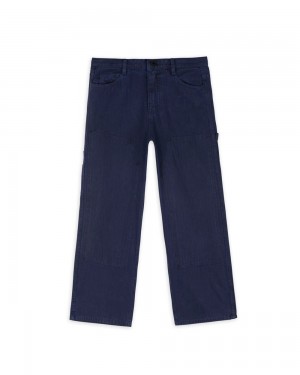 Navy Brain Dead Double Knee Utility Pant | USA TYNU82649