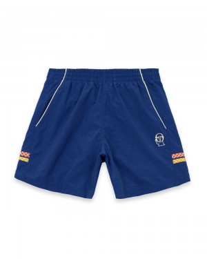 Navy Brain Dead Sergio Tacchini X Shorts | USA IPLA42895