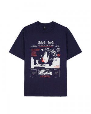 Navy Brain Dead X Jim Jarmusch Ghost Dog T-Shirt | USA GRUF31974