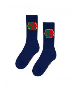 Navy Brain Dead Yin Yang Socks | USA PVHK32048