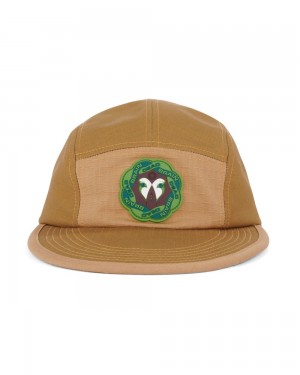 Olive Brain Dead Anglers 5 Panel Camp Hat | USA LVPI69580