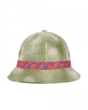 Olive Brain Dead Bd Wave Bell Bucket Hat | USA EIXA31625