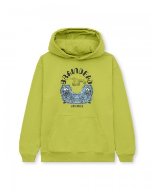 Olive Brain Dead Conjoined Hoodie | USA ZQCK25694