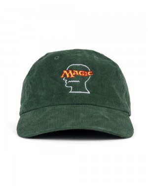 Olive Brain Dead X Magic: The Gathering Logo Lockup Corduroy Hat | USA WGFO90846