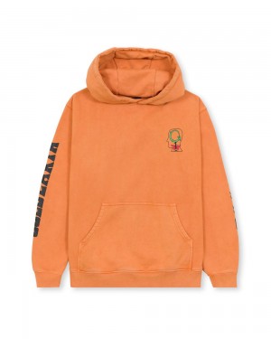 Orange Brain Dead Heatwave Sweatshirt Hoodie | USA CFOH56184