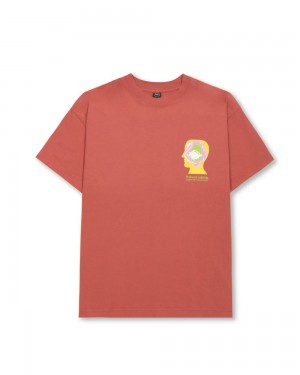 Orange Brain Dead Profound Calming Techniques T-Shirt | USA YJTX98163