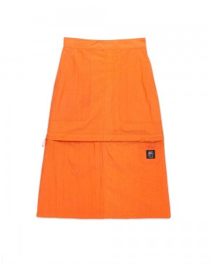 Orange Brain Dead Washed Out Convertible Skirt | USA GJRU06589