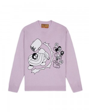 Purple Brain Dead Hammer Sweater | USA QMXI41605