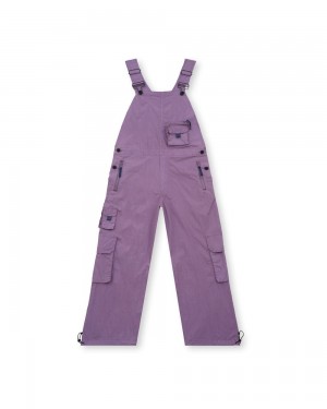 Purple Brain Dead Washed Out Utility Overall Pant | USA EJIG65709