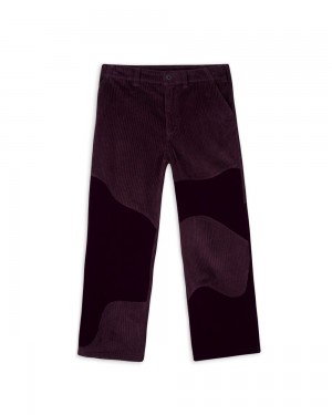 Purple Brain Dead Womens Velvet & Cord Organic Panel Pant | USA DHEQ51896