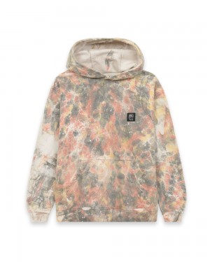 Red Brain Dead Marble Dye Hoodie | USA PNZF41239