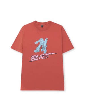 Red Brain Dead X Them Ghetto Blaster T-Shirt | USA AILD15602