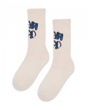 White Brain Dead Bd Stringy Socks | USA SJTG43680