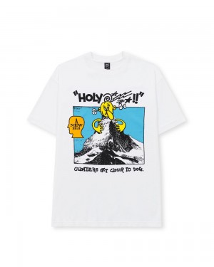 White Brain Dead Climbing A New High T-Shirt | USA FEDM73158