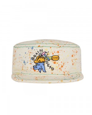 White Brain Dead Dickies Embroidered Painters Cap | USA DJTH75698