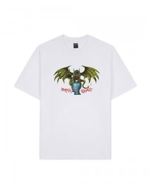 White Brain Dead Final Boss T-Shirt | USA FESH42896