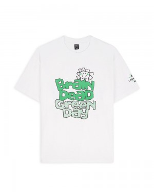 White Brain Dead X Green Day Lightyears T-Shirt | USA XDJA69384