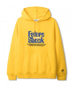 Yellow Brain Dead Spacy Long Sleeve Sweatshirt A.P.C. X Hoodie | USA QRAI86743