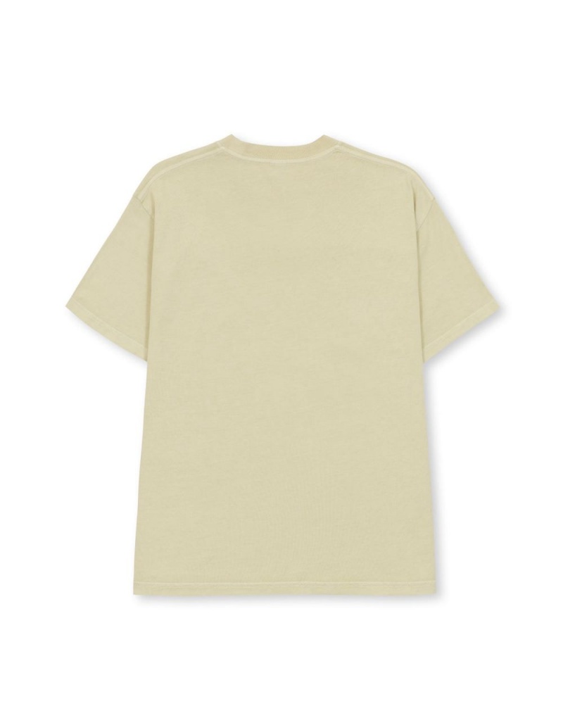 Beige Brain Dead Artificial Life T-Shirt | USA DQEK97125