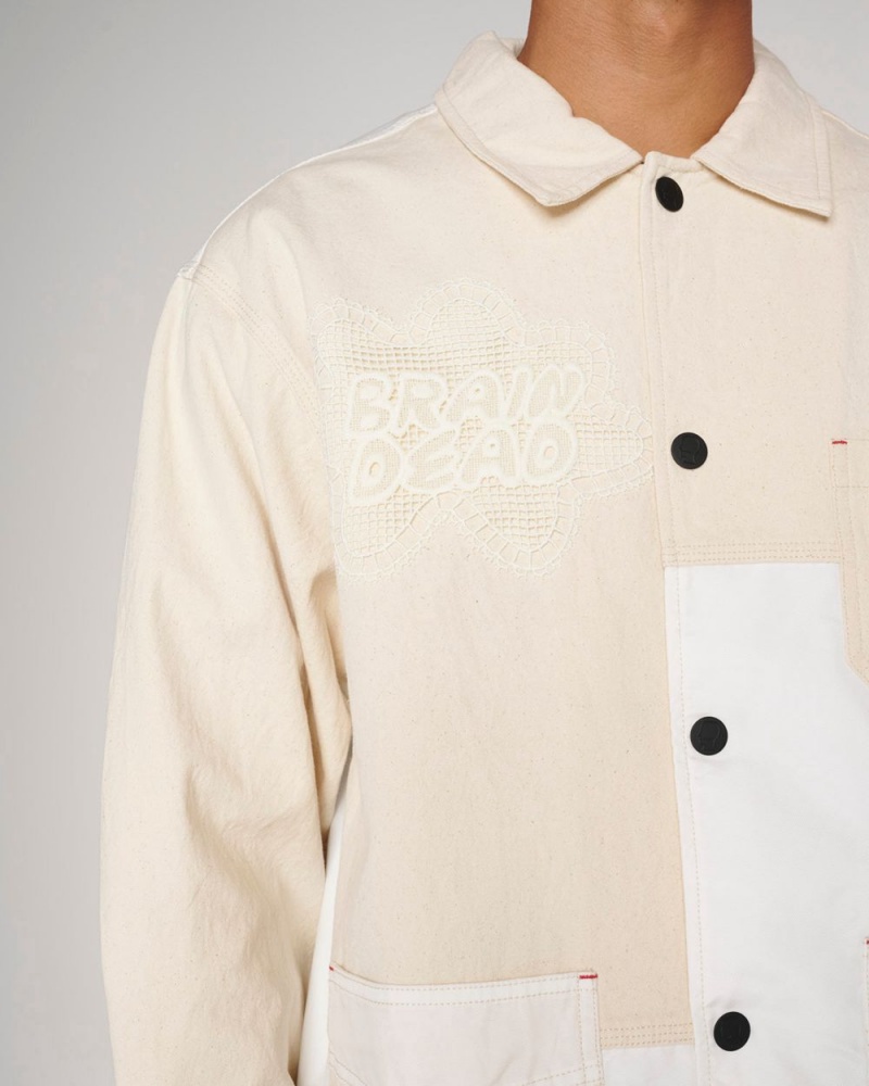 Beige Brain Dead Doily Chore Jacket | USA PUEI74093