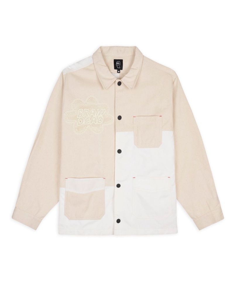 Beige Brain Dead Doily Chore Jacket | USA PUEI74093