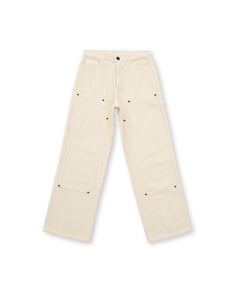 Beige Brain Dead Double Knee Utility Pant | USA CZGY69817