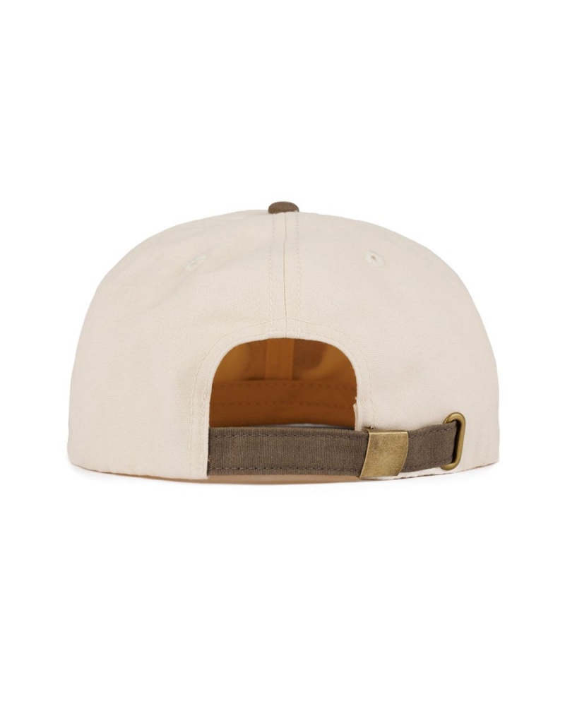 Beige Brain Dead Duck Face 6 Panel Hat | USA ZBKP24697