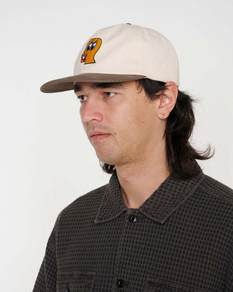 Beige Brain Dead Duck Face 6 Panel Hat | USA ZBKP24697