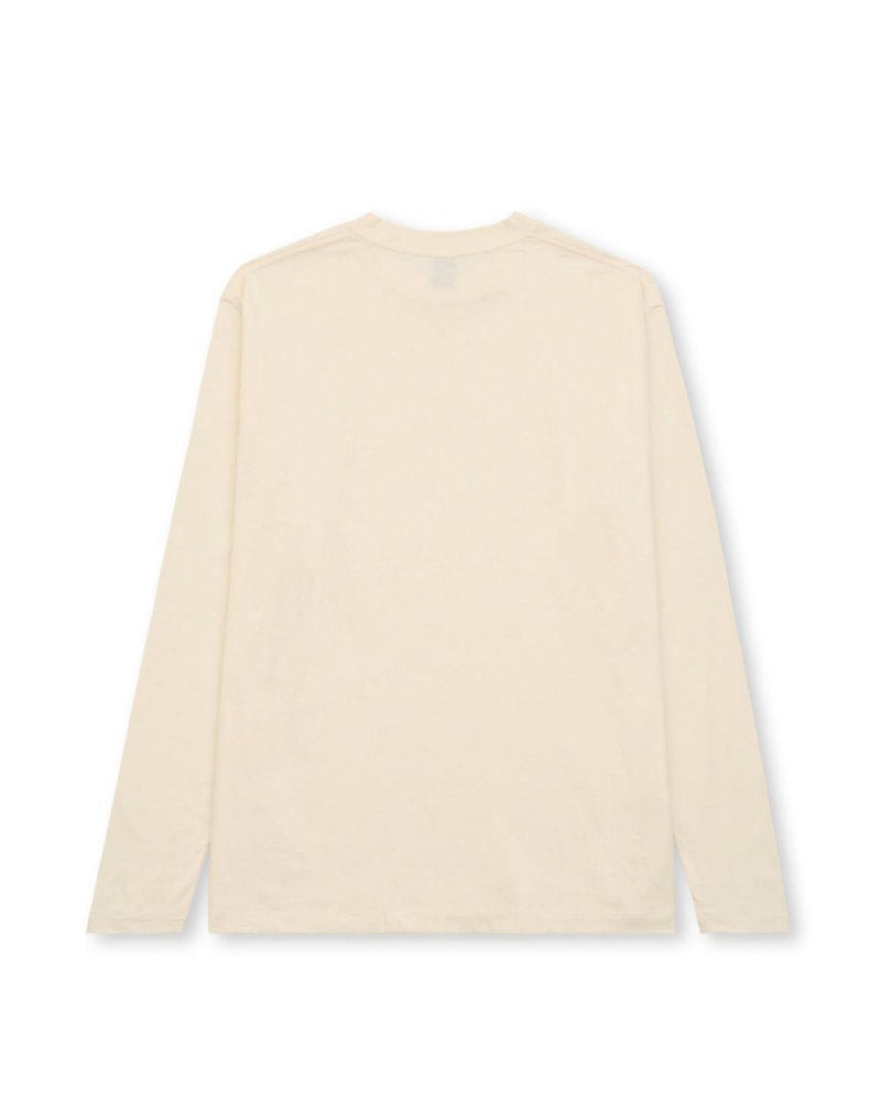 Beige Brain Dead Easy Long Sleeve T-Shirt | USA JTAL78024