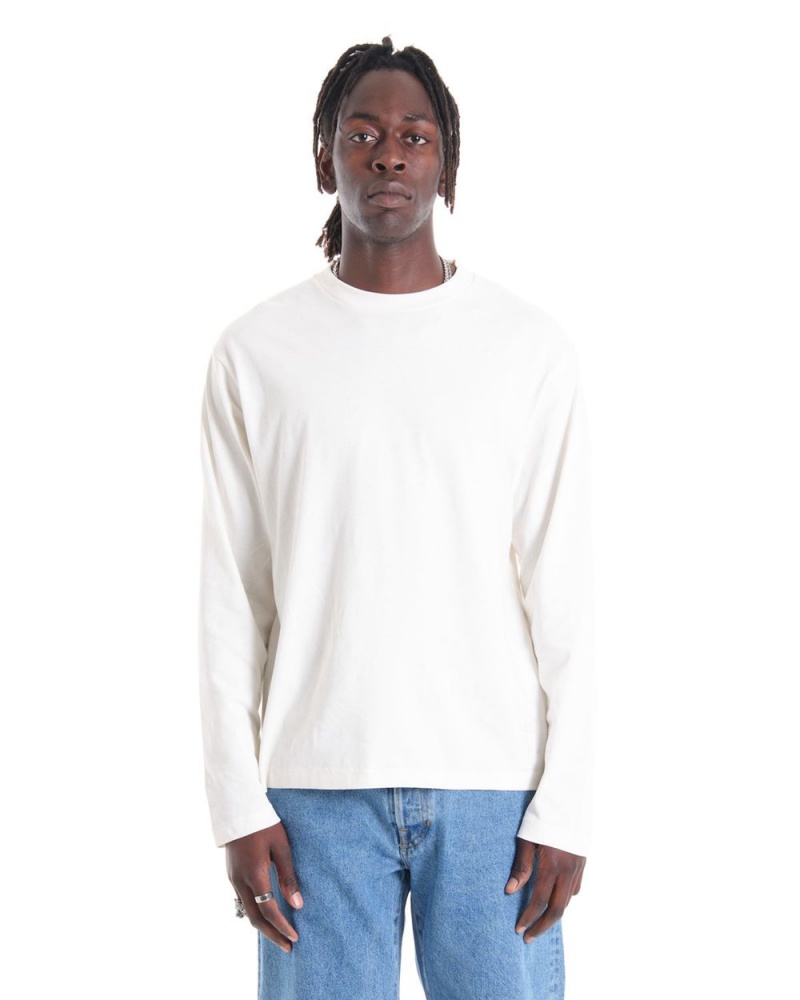 Beige Brain Dead Easy Long Sleeve T-Shirt | USA JTAL78024