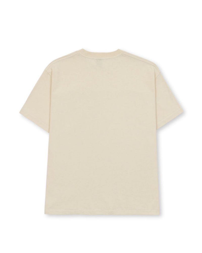 Beige Brain Dead Easy T-Shirt | USA BUFG68715