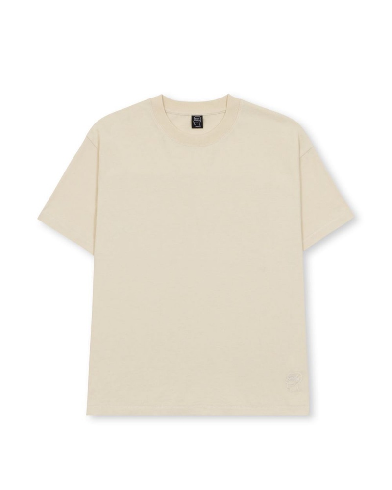 Beige Brain Dead Easy T-Shirt | USA BUFG68715