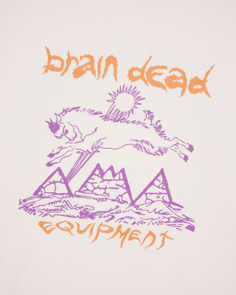 Beige Brain Dead Equipment Mountain Goat T-Shirt | USA MAGR48320