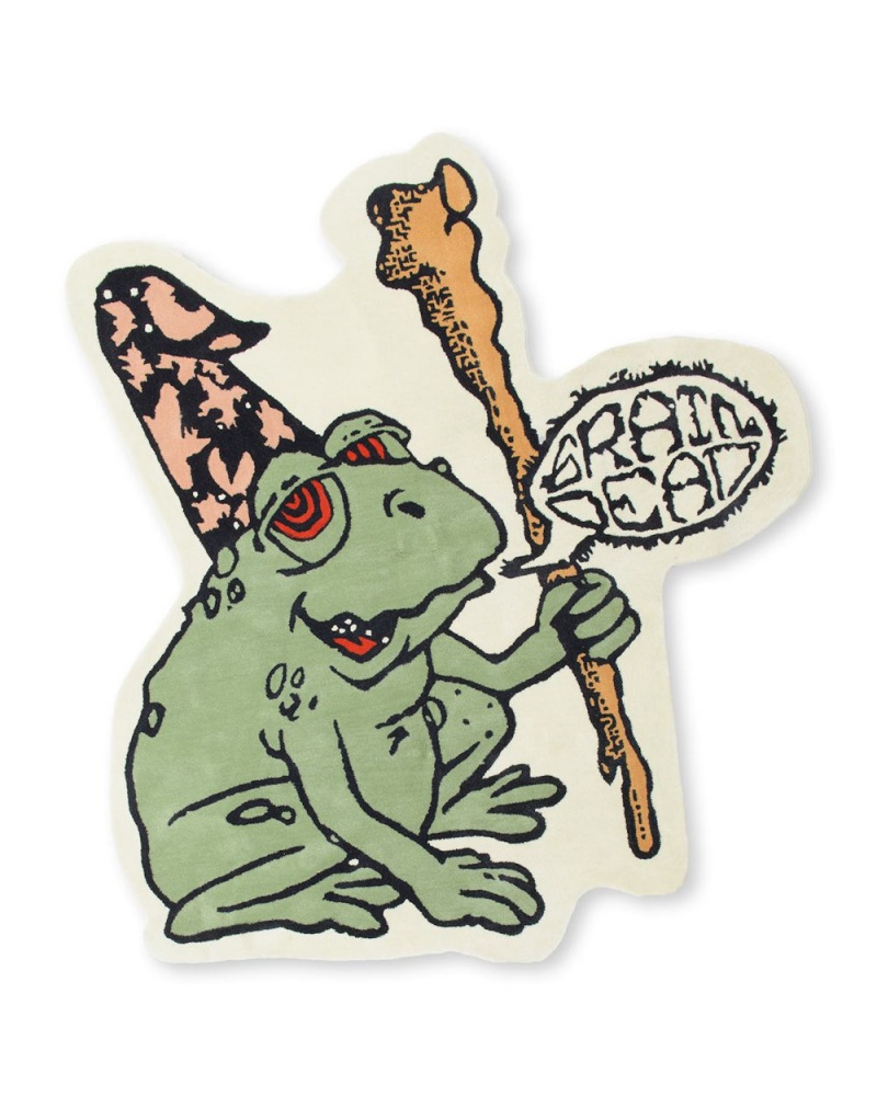 Beige Brain Dead Frog Wizard 6ft Carpet Rug | USA JEPR56208