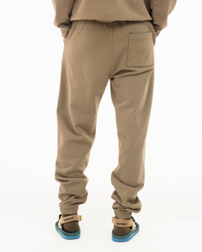 Beige Brain Dead Heavyweight Embroidered Sweat Pant | USA QAXD94560