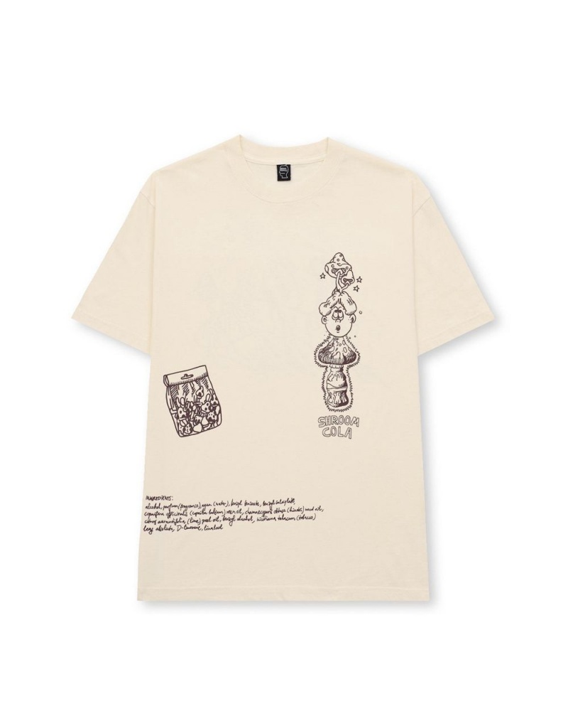 Beige Brain Dead Shroom Cola Bundle T-Shirt | USA XOBY04927