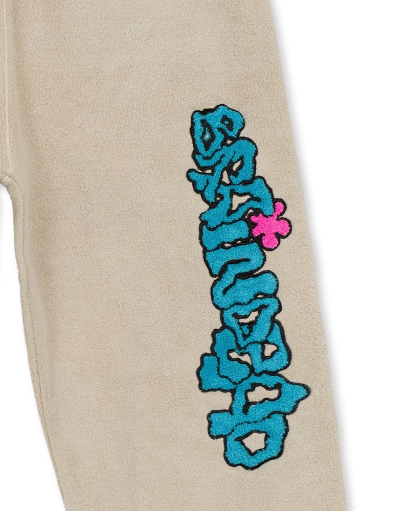 Beige Brain Dead Slime Reverse Fleece Sweat Pant | USA LUCJ27489