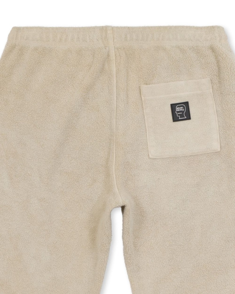 Beige Brain Dead Slime Reverse Fleece Sweat Pant | USA LUCJ27489