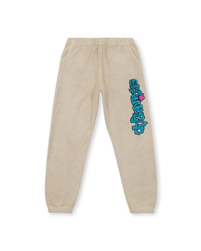 Beige Brain Dead Slime Reverse Fleece Sweat Pant | USA LUCJ27489