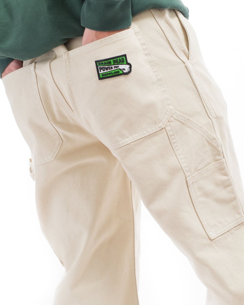 Beige Brain Dead Washed Hard/Softwear Carpenter Pant | USA AHCO81706