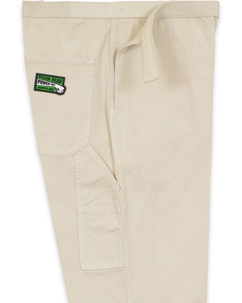 Beige Brain Dead Washed Hard/Softwear Carpenter Pant | USA AHCO81706