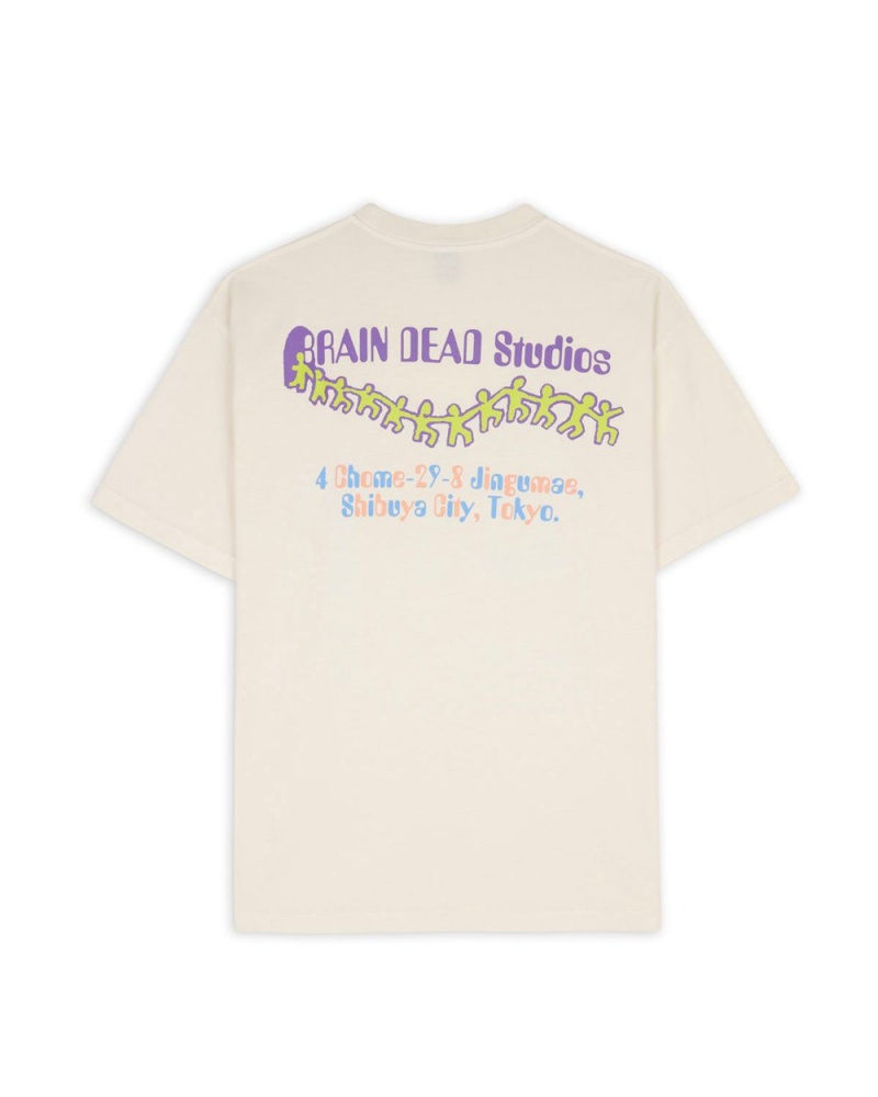 Beige Brain Dead X Belle & Sebastian Boy With The Arab Strap (Tokyo Edition) T-Shirt | USA TKOQ45310