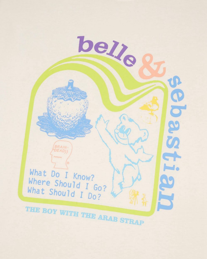 Beige Brain Dead X Belle & Sebastian Boy With The Arab Strap (Tokyo Edition) T-Shirt | USA TKOQ45310